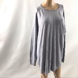 PASSIONI Women’s Sweater Size XL Lilac Long Sleeve Knit Glitter Embellished New